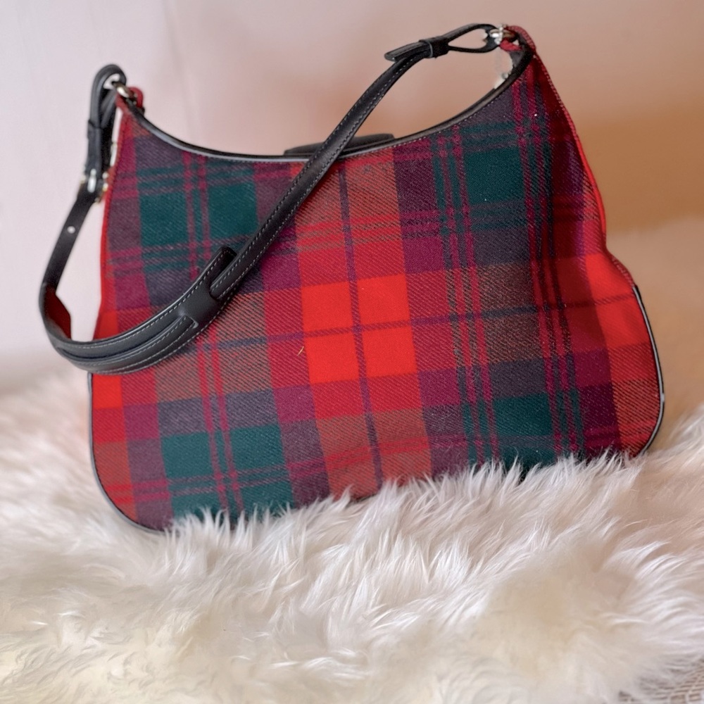 Vintage COACH Red Flannel handbag